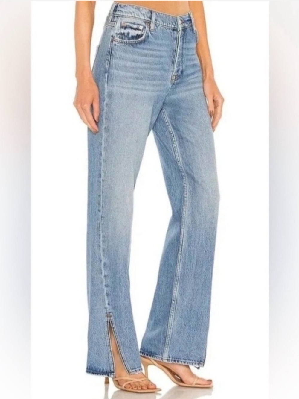 Free People We The Free High Waist Slit Hem Size 26